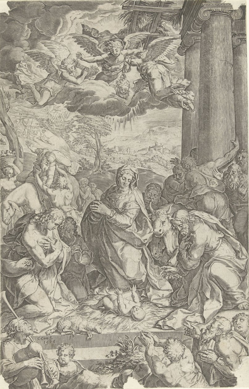 Adoration des bergers - Cornelis Cort