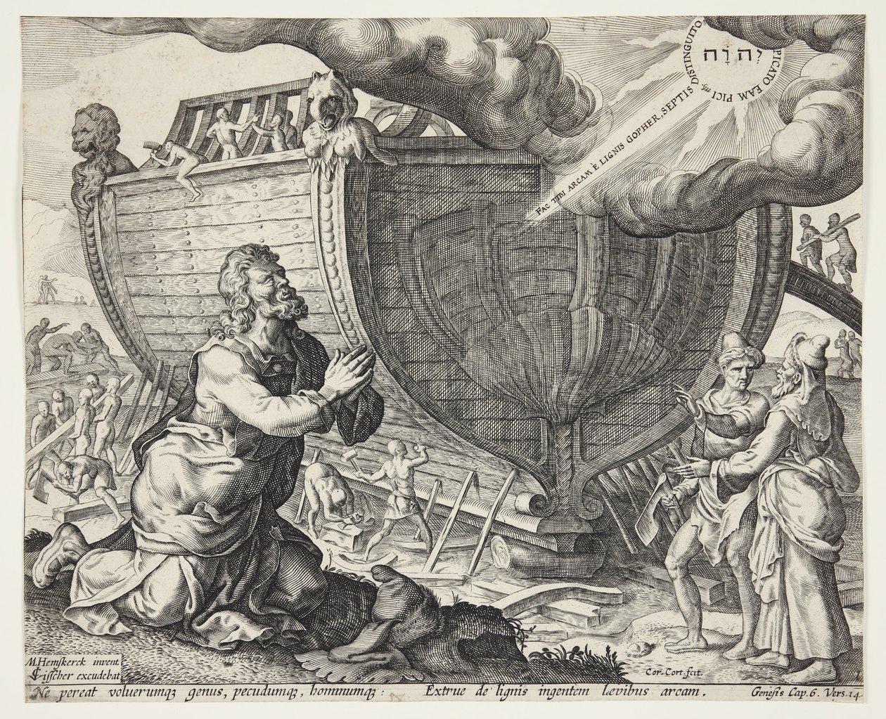 Dieu instruisant Noé pour construire l