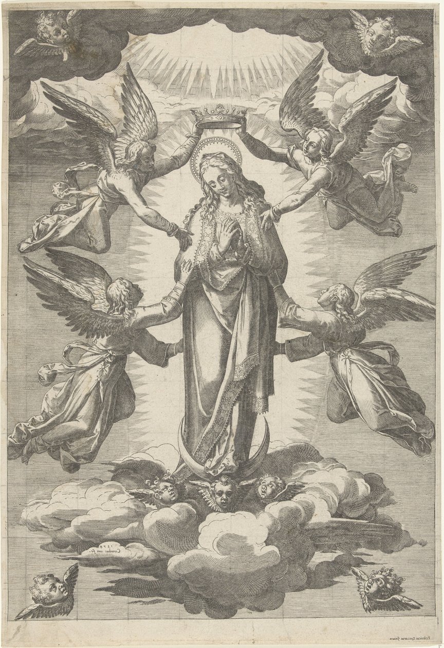 Ascension et couronnement de Marie - Cornelis Cort