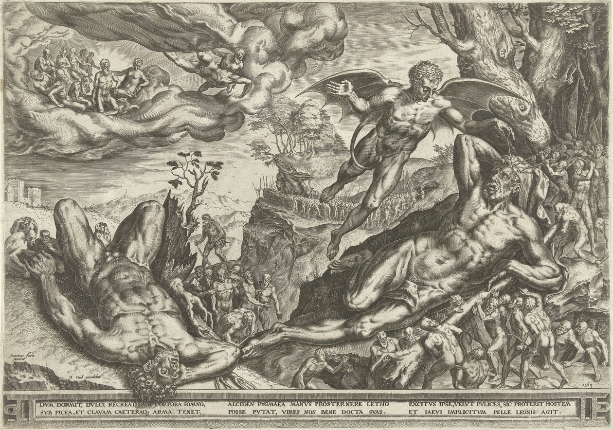 Hercule et les pygmées - Cornelis Cort