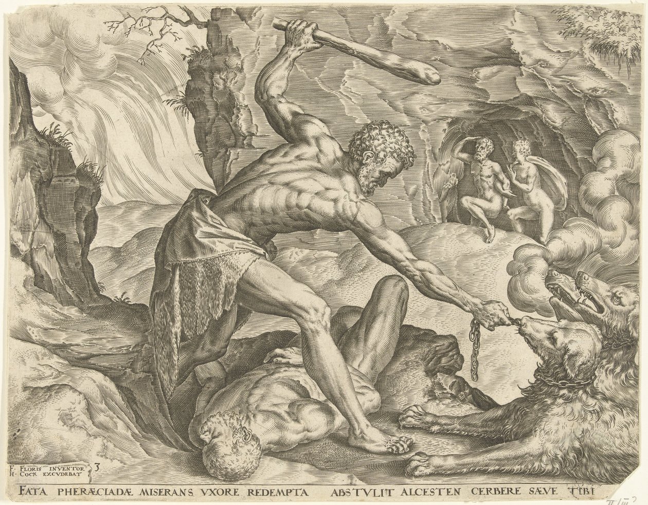 Hercule traînant Cerbère hors de l