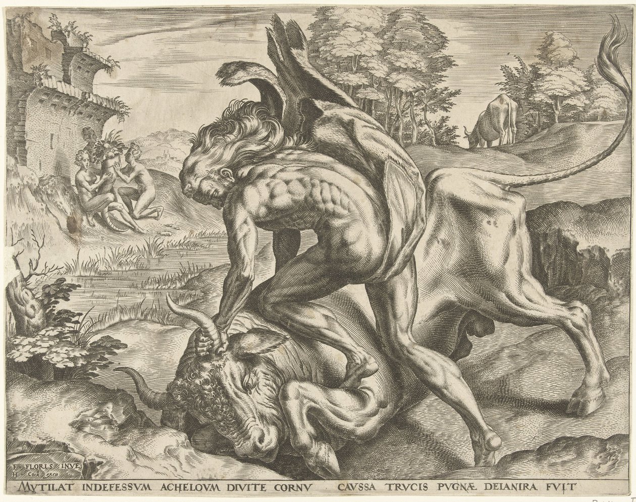 Hercule lutte avec Achélous (Travaux d