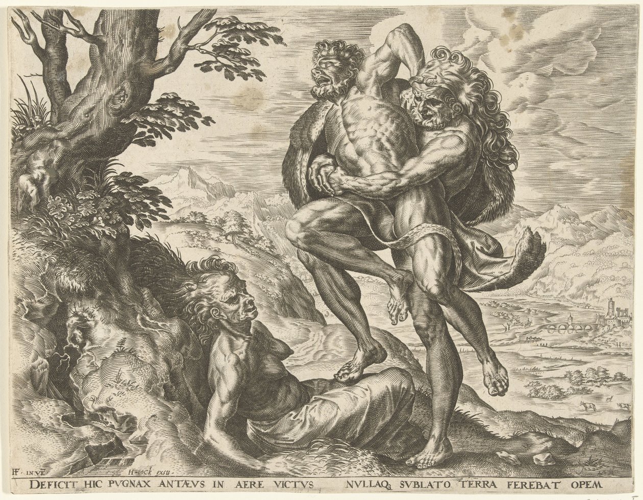 Hercule lutte avec Antée - Cornelis Cort