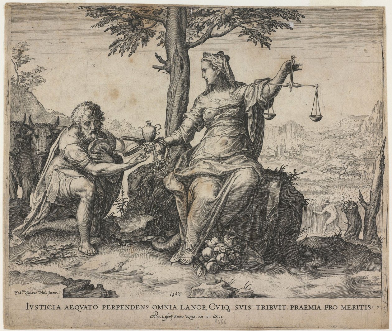 La justice récompense le travail, 1566 - Cornelis Cort