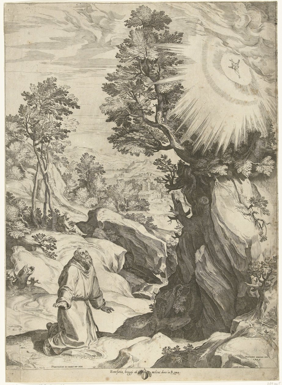 Paysage avec la vision de Saint François d