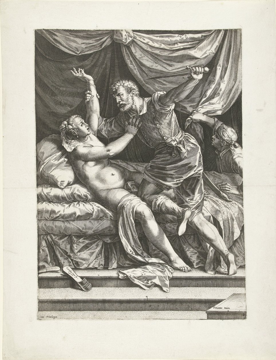 Lucrèce et Sextus - Cornelis Cort
