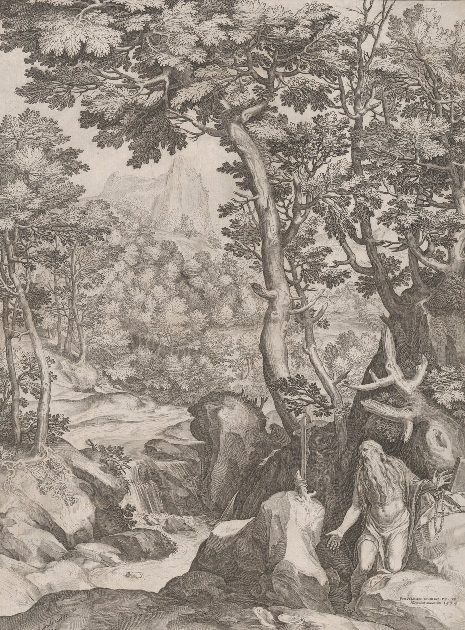 Saint Onuphre dans le désert, 1574 - Cornelis Cort