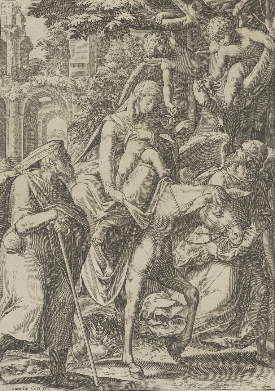 La fuite en Égypte - Cornelis Cort