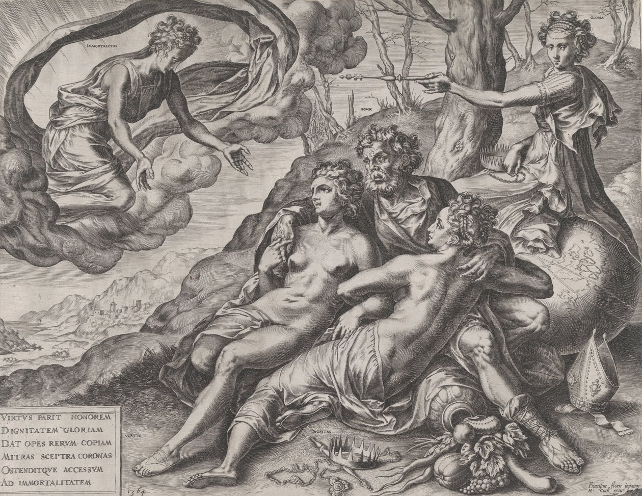 Les récompenses immortelles de la vertu, 1564 - Cornelis Cort