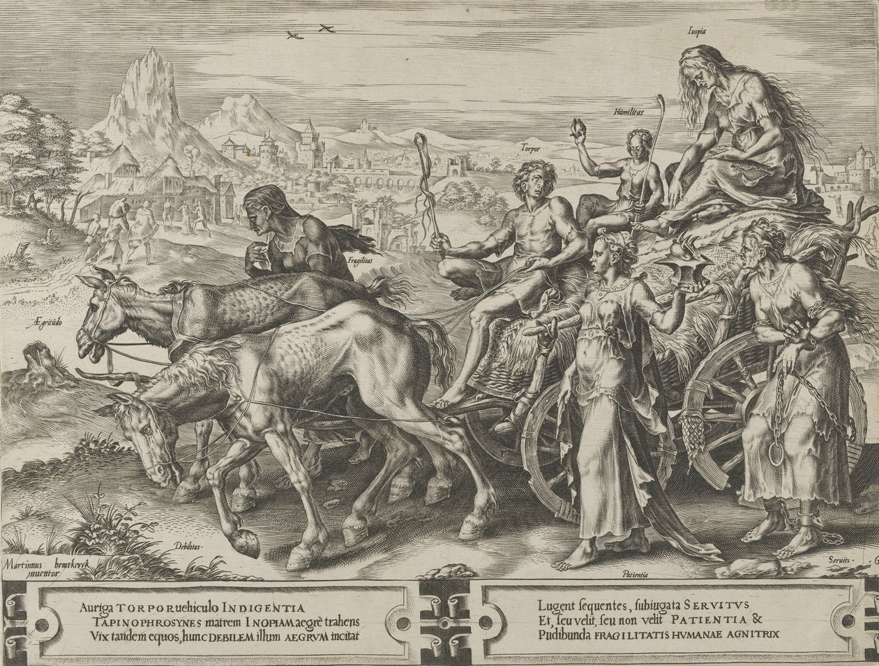 Le Triomphe du besoin, du Cycle des vicissitudes des affaires humaines, planche 6 - Cornelis Cort