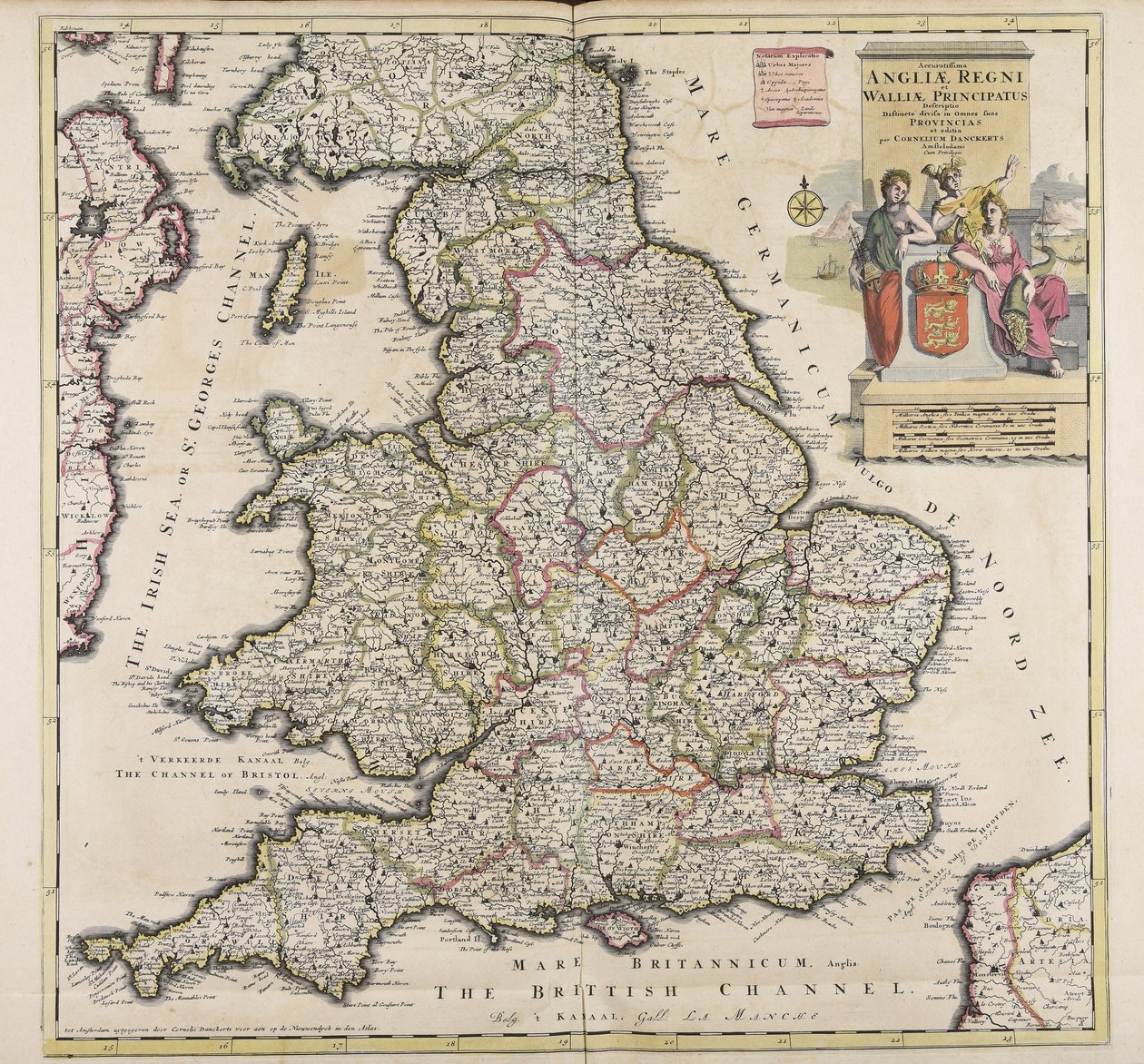 Accuratissima Angliae regni et Walliae principatus descriptio - Cornelis Danckerts