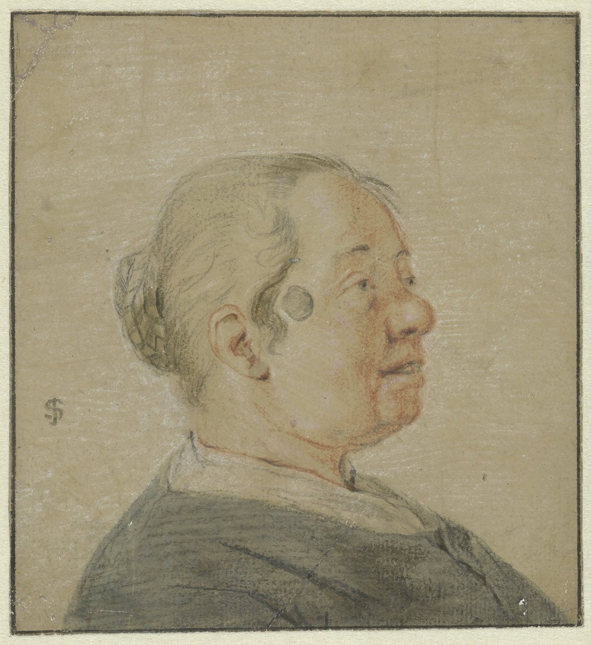 Buste de femme, profil droit - Cornelis Dusart