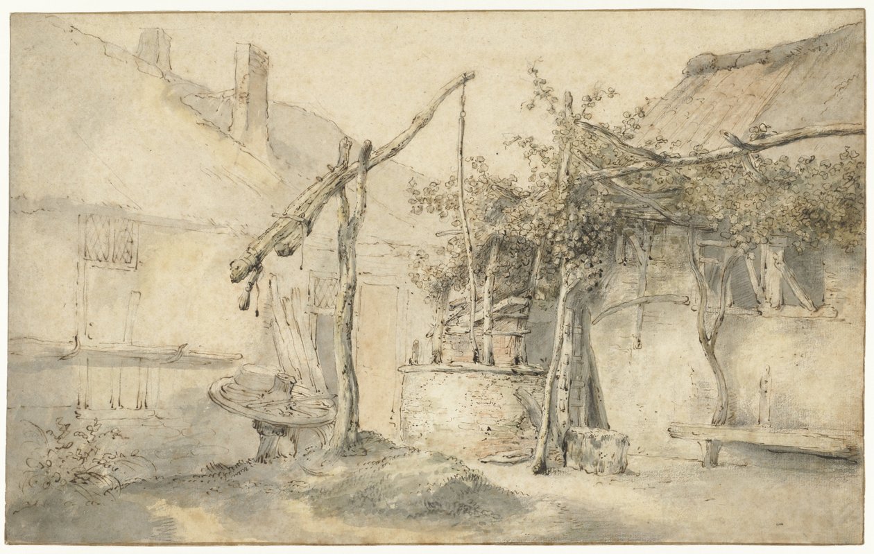Ferme avec un puits - Cornelis Dusart