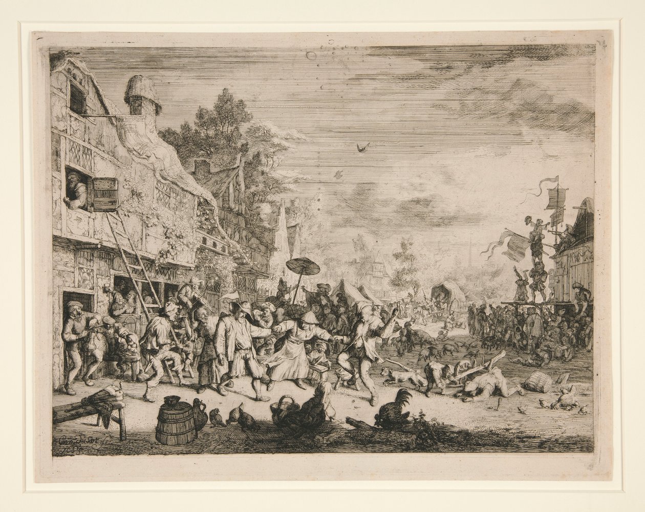 La foire du village - Cornelis Dusart