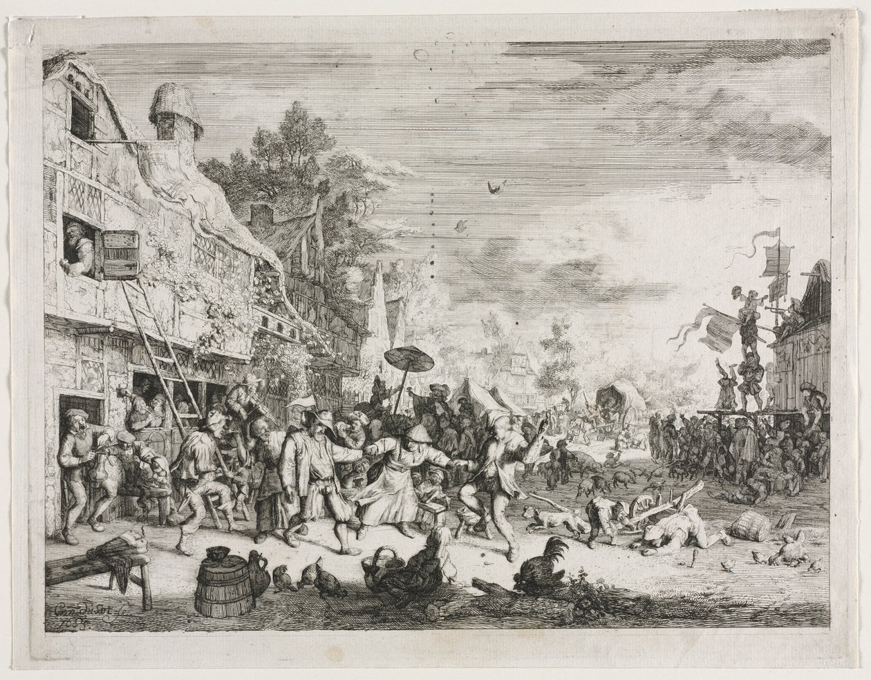 Fête de village - Cornelis Dusart
