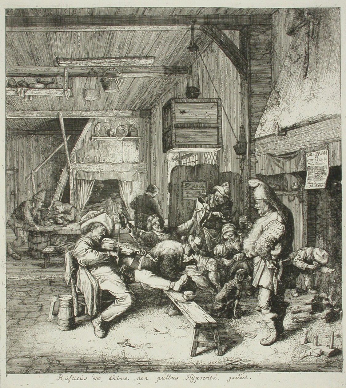 Joueur de violon dans une taverne - Cornelis Dusart