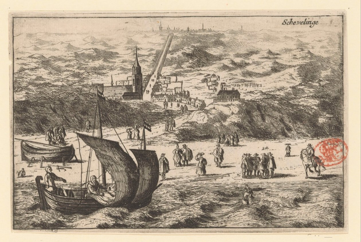 Vue sur Scheveningen depuis la mer - Cornelis Elandts
