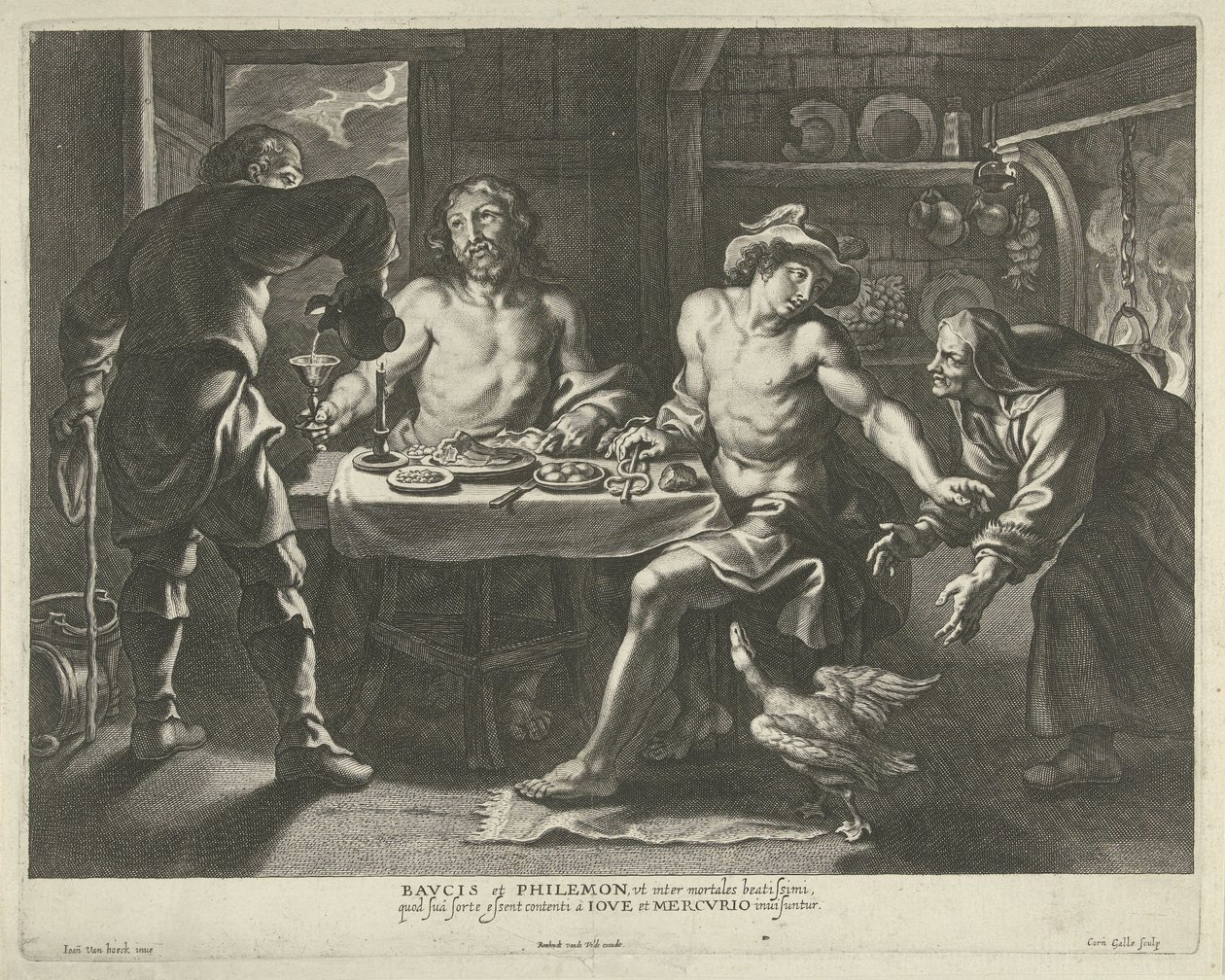 Jupiter et Mercure chez Philémon et Baucis - Cornelis Galle (I)