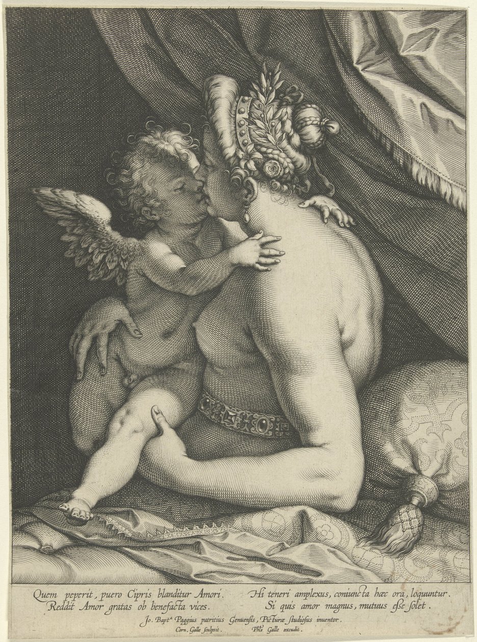 Vénus embrasse Amour - Cornelis Galle (I)