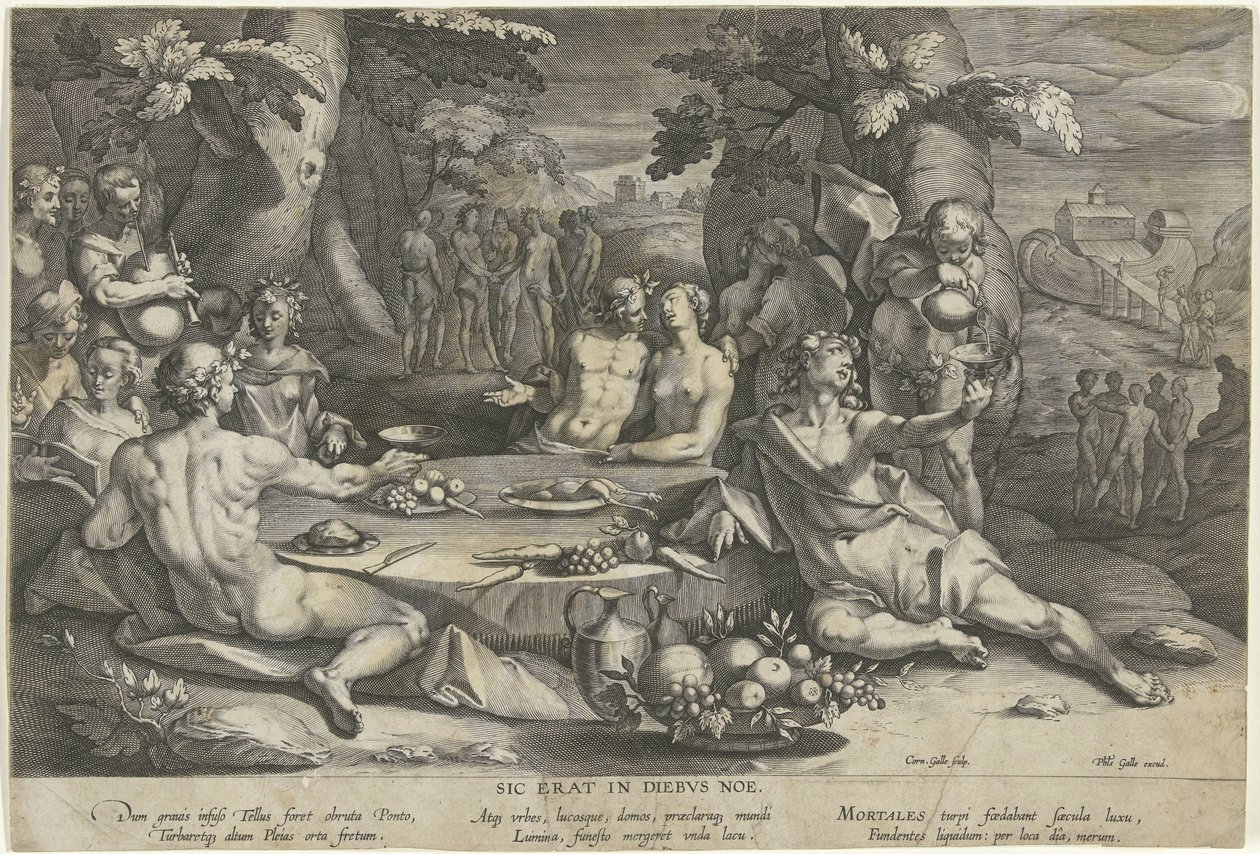 Vie pécheresse aux jours de Noé - Cornelis Galle (I)