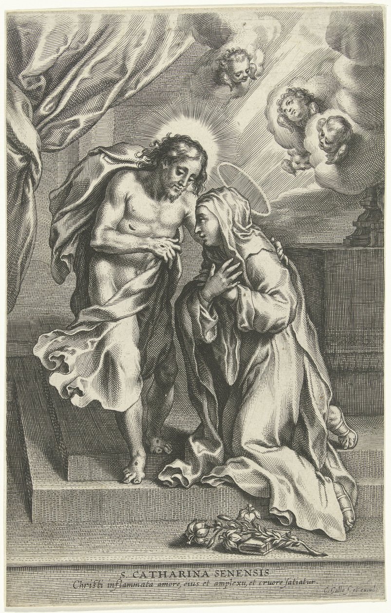 Christ et Sainte Catherine de Sienne - Cornelis Galle (II)