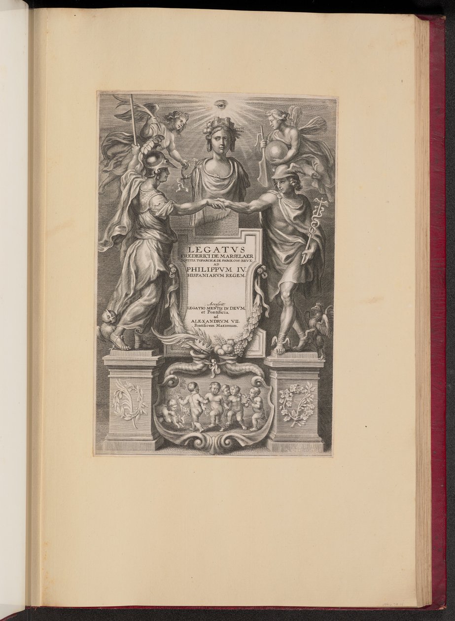Page de titre pour Frederik de Marselaer, Legatvs - Cornelis Galle II after Sir Peter Paul Rubens