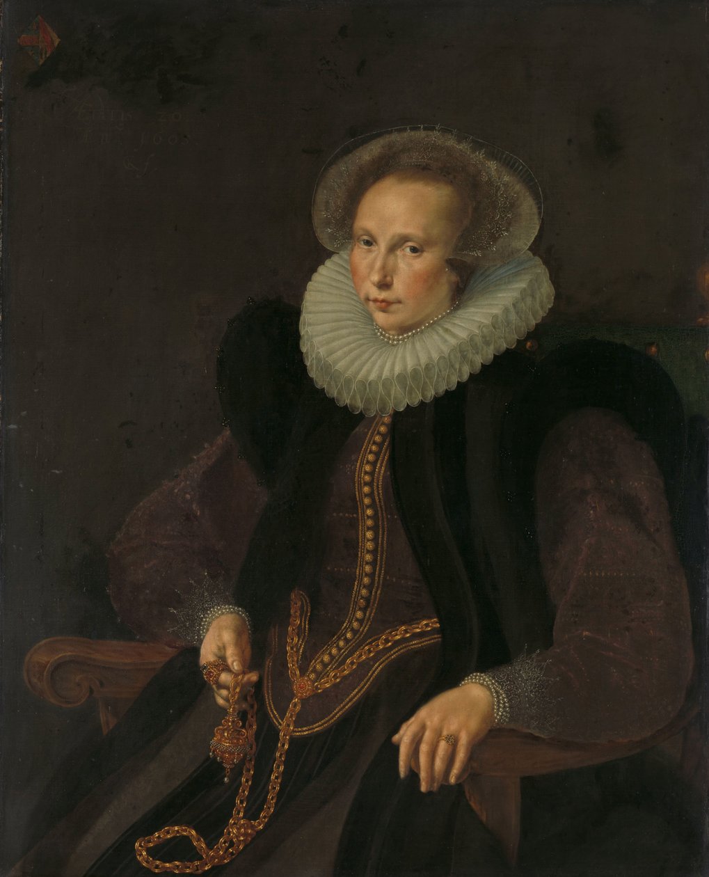 Griete Jacobsdr van Rhijn (1585-1652), épouse de Jacob Cornelisz Banjaert, dit van Neck - Cornelis Ketel