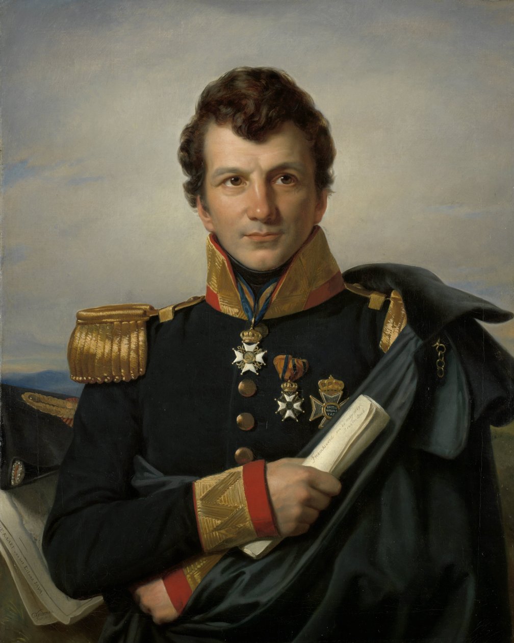 Johannes van den Bosch (1780-1844), gouverneur général des Indes orientales néerlandaises, ministre colonial - Cornelis Kruseman (signed by artist)