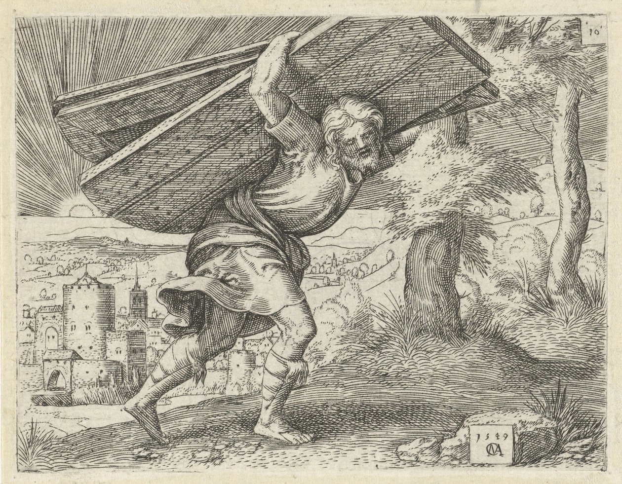 Samson porte les portes de Gaza (Histoire de Samson) - Cornelis Massijs
