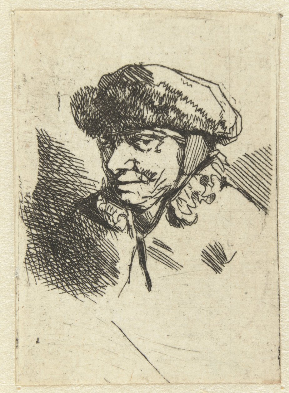 Vieille femme avec un bonnet de fourrure - Cornelis Pietersz. Bega
