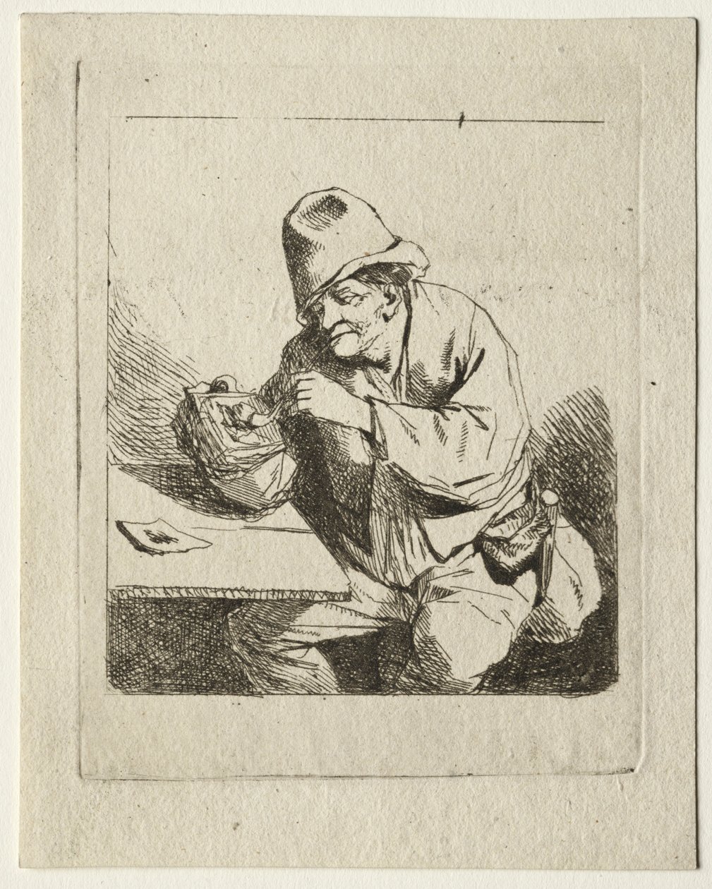 Paysans allumant sa pipe, milieu des années 1600 - Cornelis Pietersz Bega