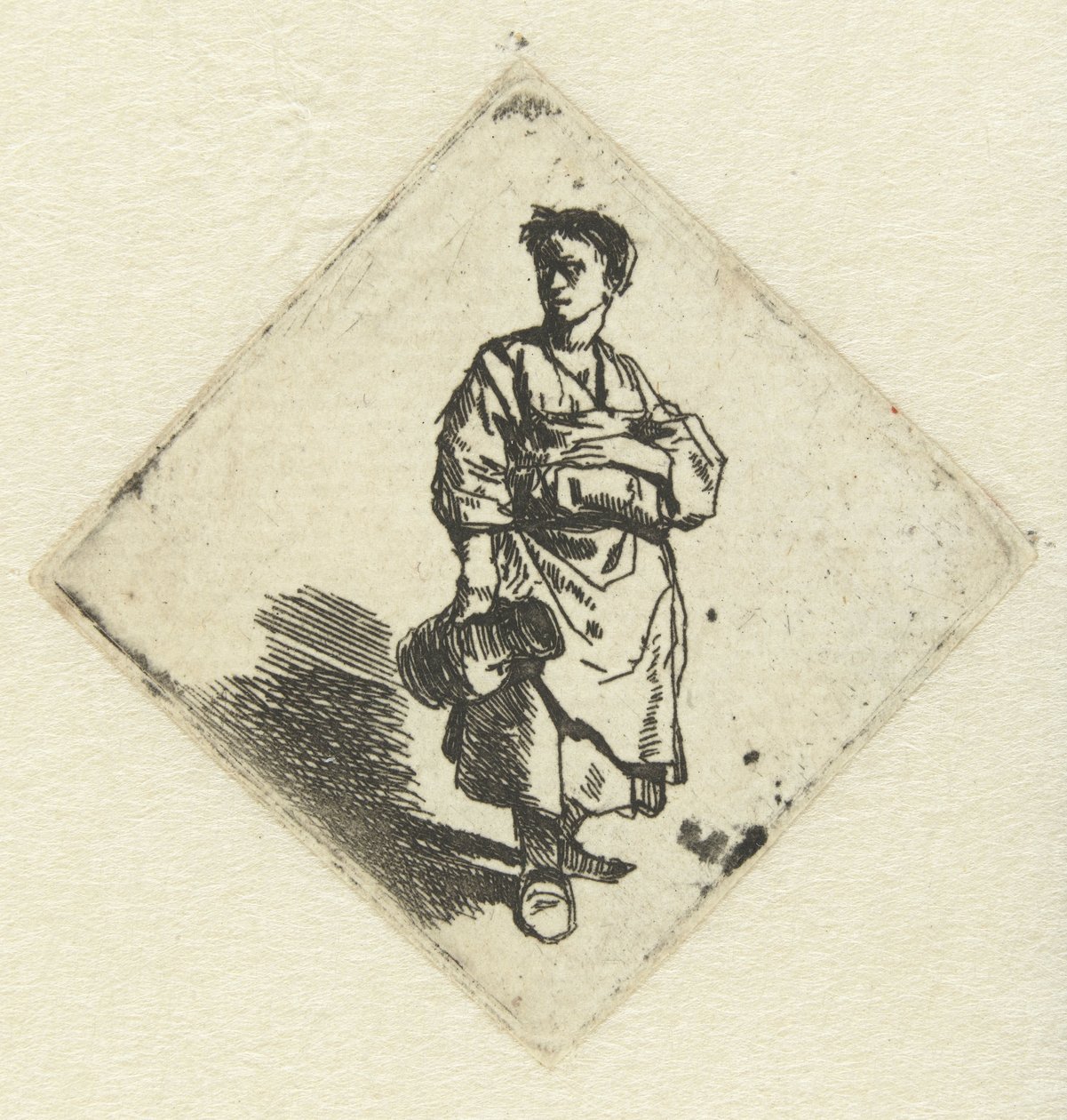 Femme debout avec une cruche dans la main droite - Cornelis Pietersz. Bega