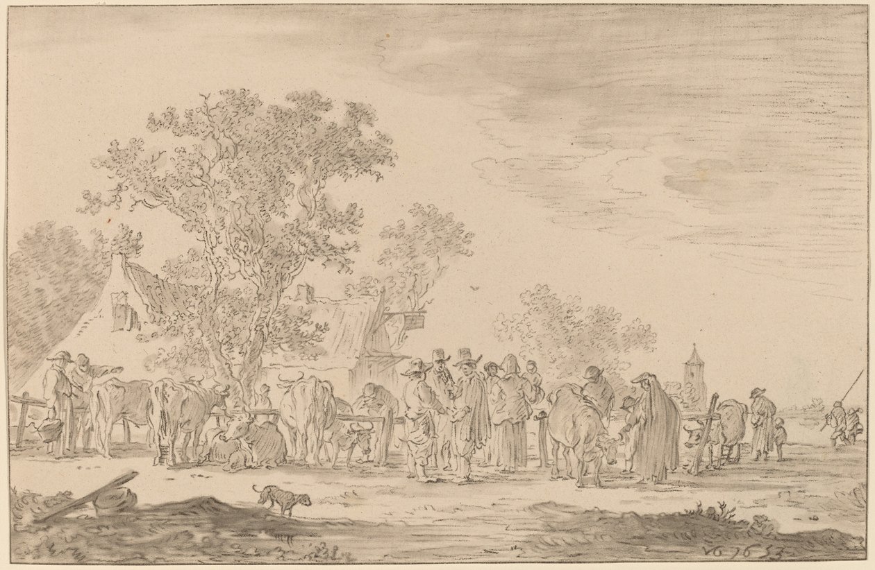 Marché aux bestiaux, 1767 - Cornelis Ploos van Amstel