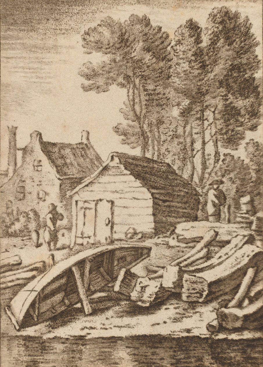 Chantier naval, 1761, publié en 1765 - Cornelis Ploos van Amstel