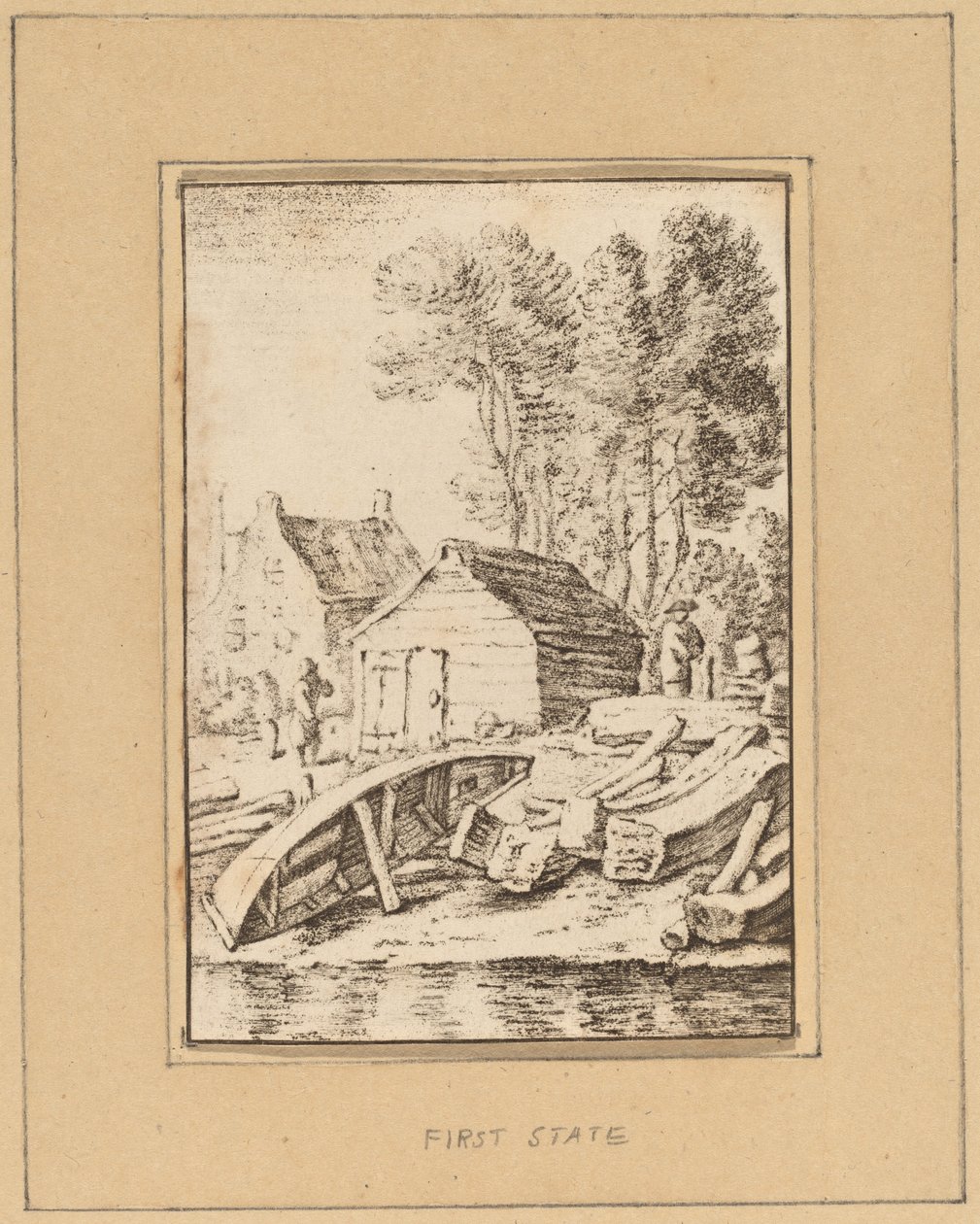 Chantier naval, 1761, publié en 1765 - Cornelis Ploos van Amstel