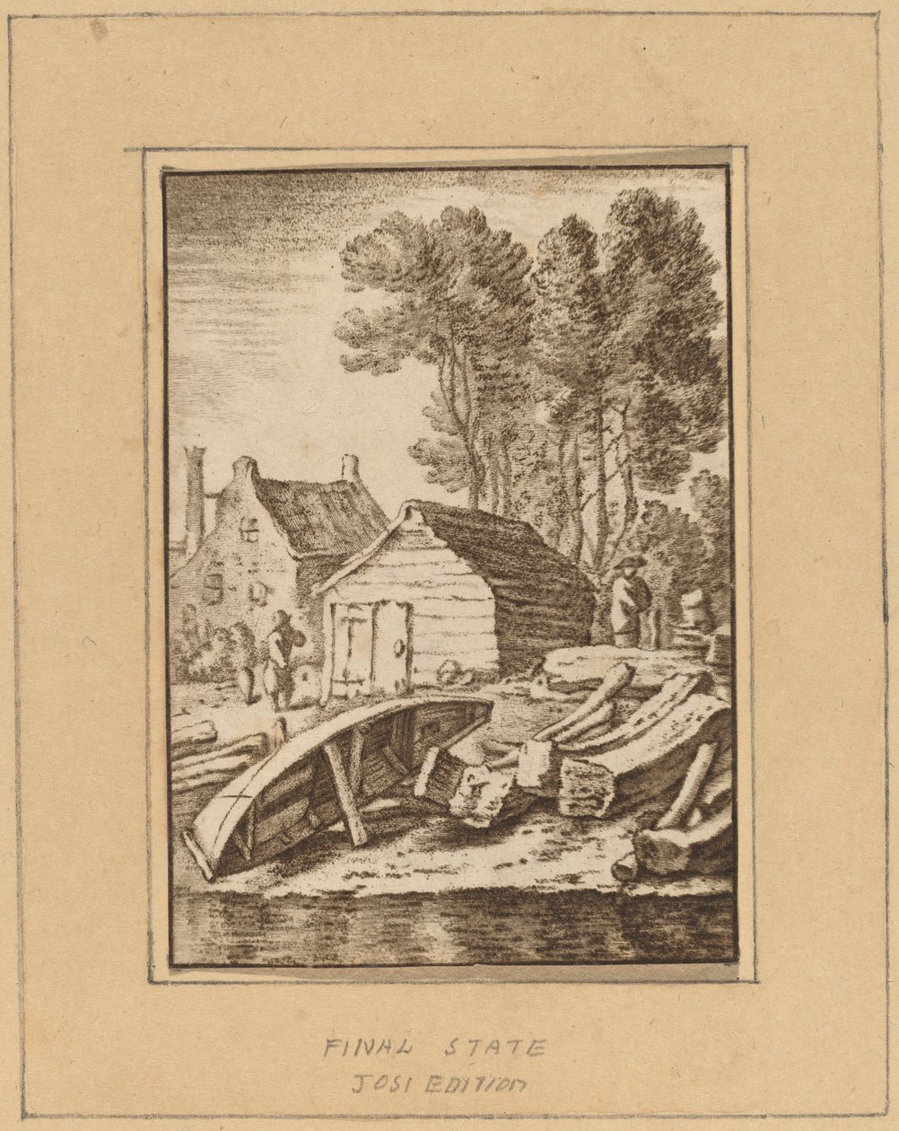 Chantier naval - Cornelis Ploos van Amstel after Herman Saftleven
