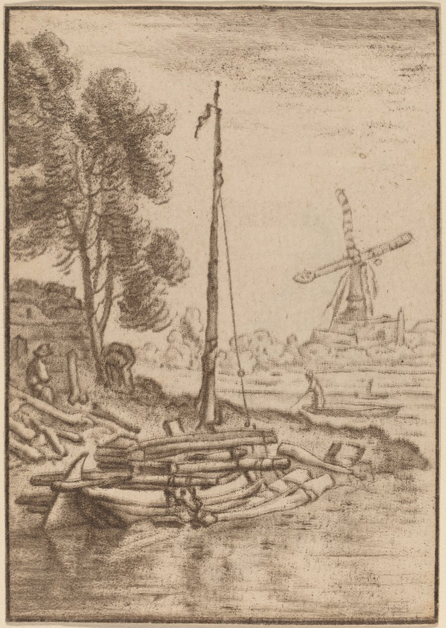 Rivière sinueuse - Cornelis Ploos van Amstel after Herman Saftleven