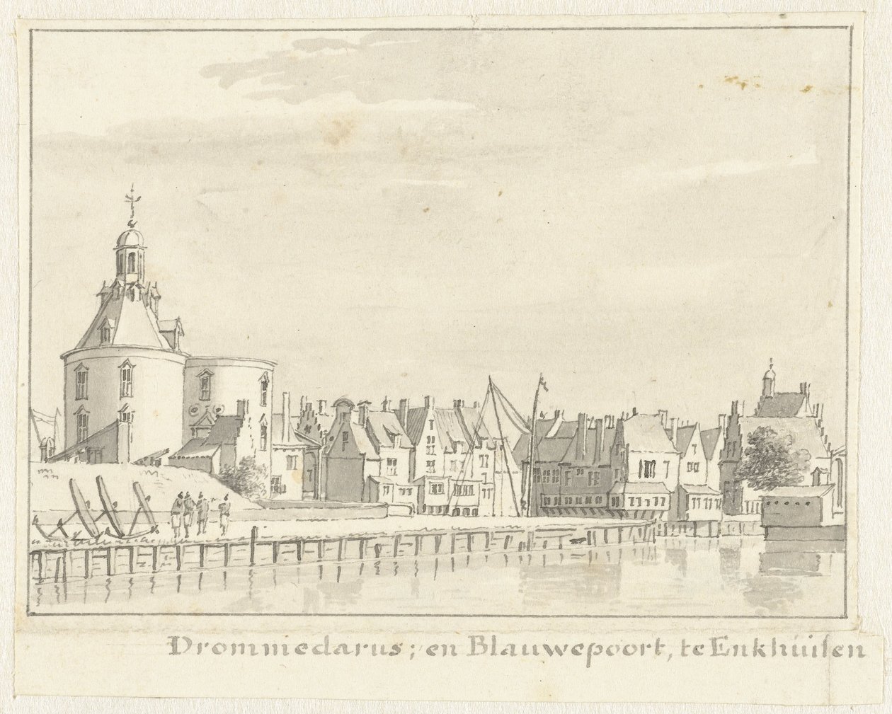 La Drommedaris et la Porte Bleue à Enkhuizen - Cornelis Pronk