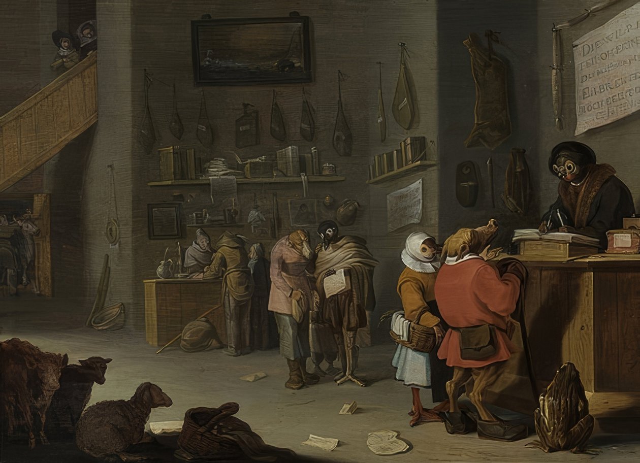 Dispute pour une vache coûte au moins une autre (Qui plaide pour une vache?). 1629 - Cornelis Saftleven