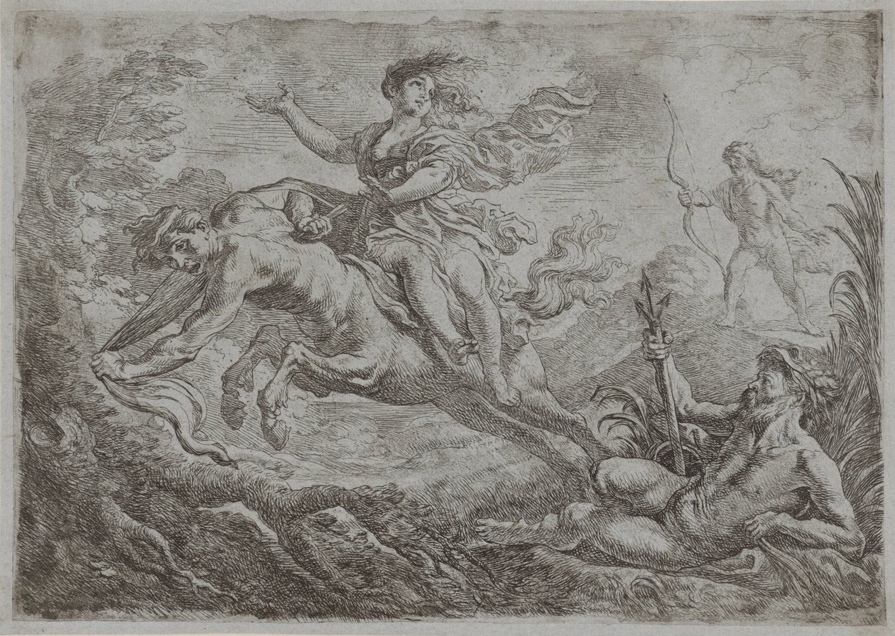 Nessus frappé par la flèche empoisonnée d