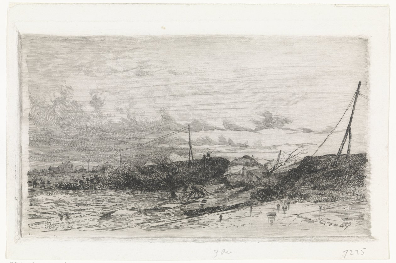 Rupture de digue à Arnhem, 1855 - Cornelis Springer