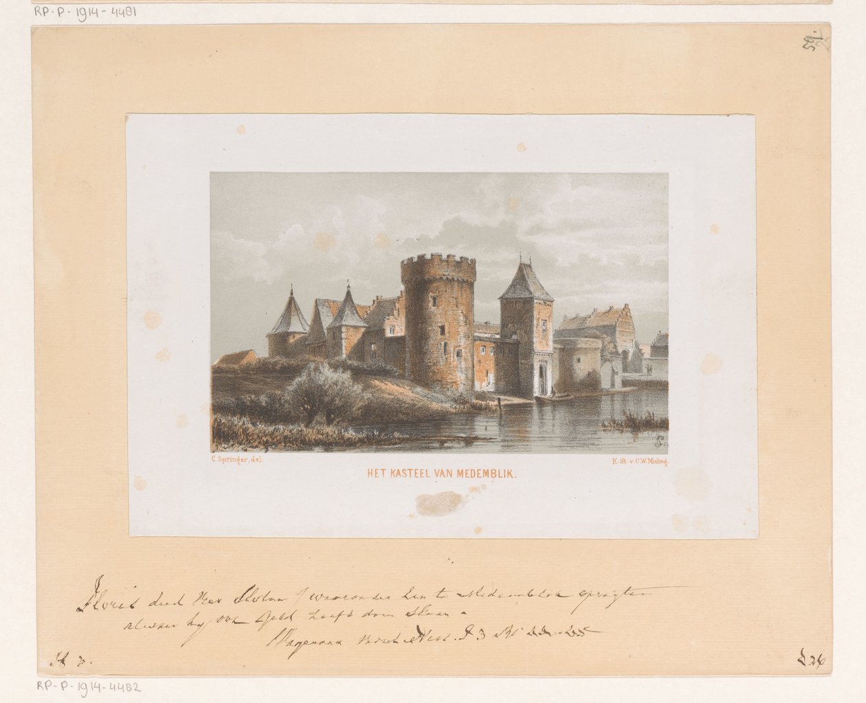 Château de Medemblik - Cornelis Springer