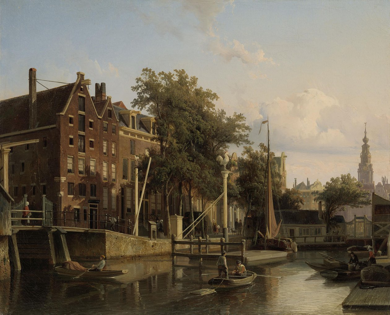 Vue urbaine du Geldersekade près du Nieuwmarkt - Cornelis Springer