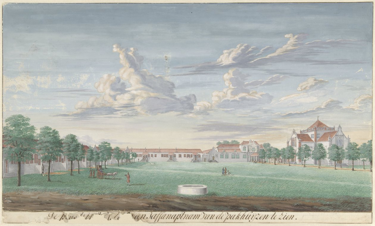 La cour intérieure du fort Jaffnapatnam à Ceylan - Cornelis Steiger