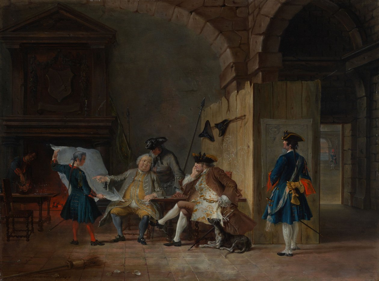 Corps de garde avec officiers - Cornelis Troost