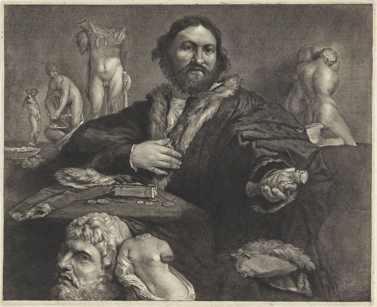 Portrait du collectionneur Andrea Odoni - Cornelis Visscher (II)