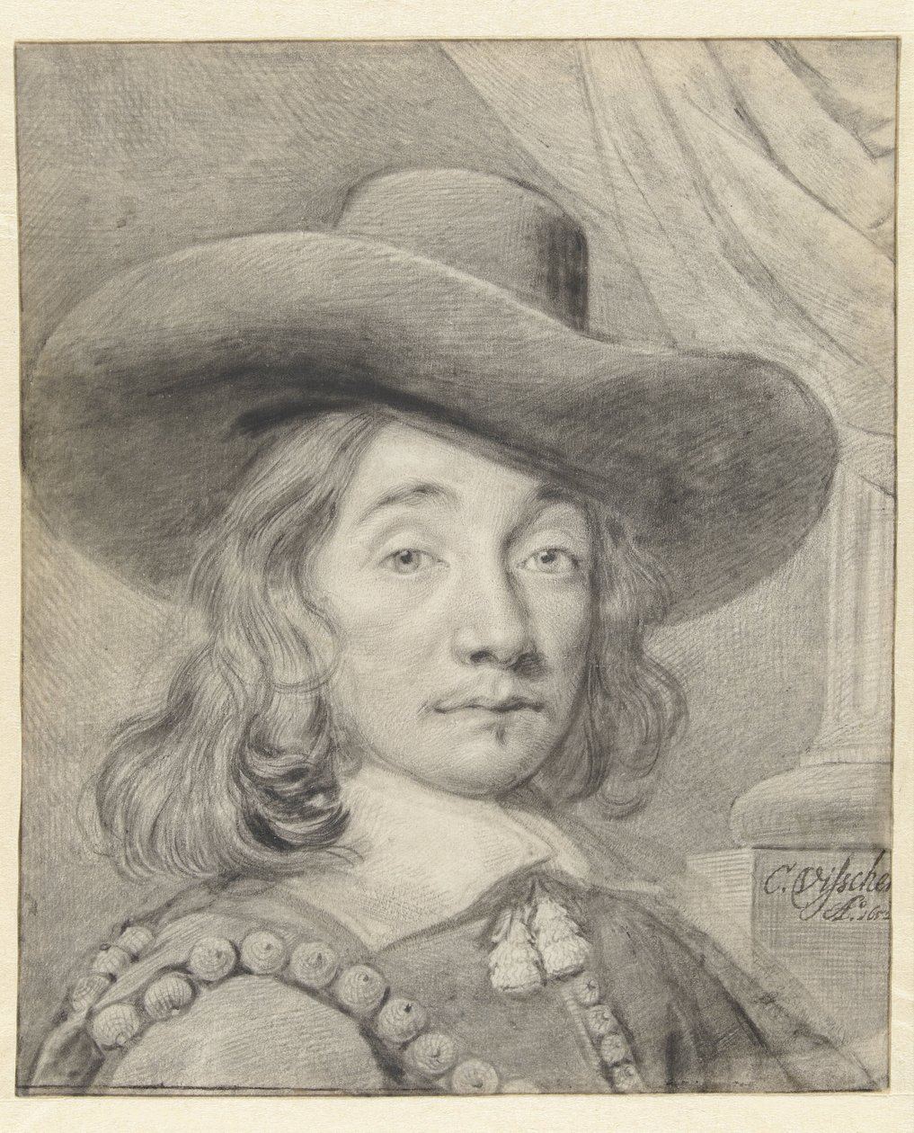 Autoportrait avec un chapeau - Cornelis Visscher (II)