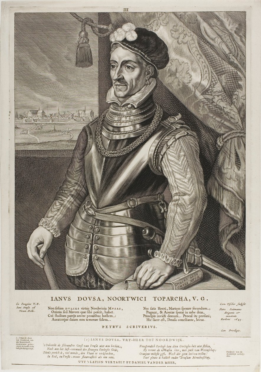 Jan van der Does, planche 3 de Quatuor Personae - Cornelis Visscher