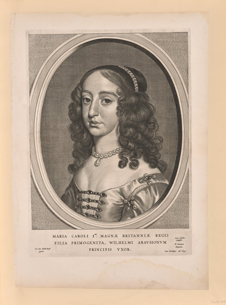 Marie Stuart, épouse de Guillaume II, extrait de Nine Portraits - Cornelis Visscher
