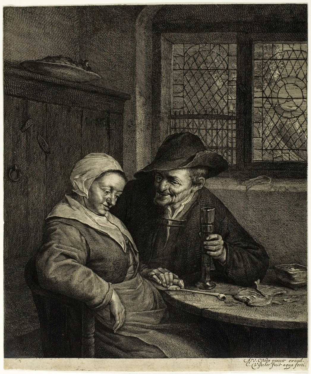 Vieil homme et femme - Cornelis Visscher